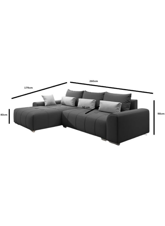 Comfynest Modern Living Corner Sectional Sofa Set Elevate Your Space with Comfort and Style (Beige, Right)  - Image 2