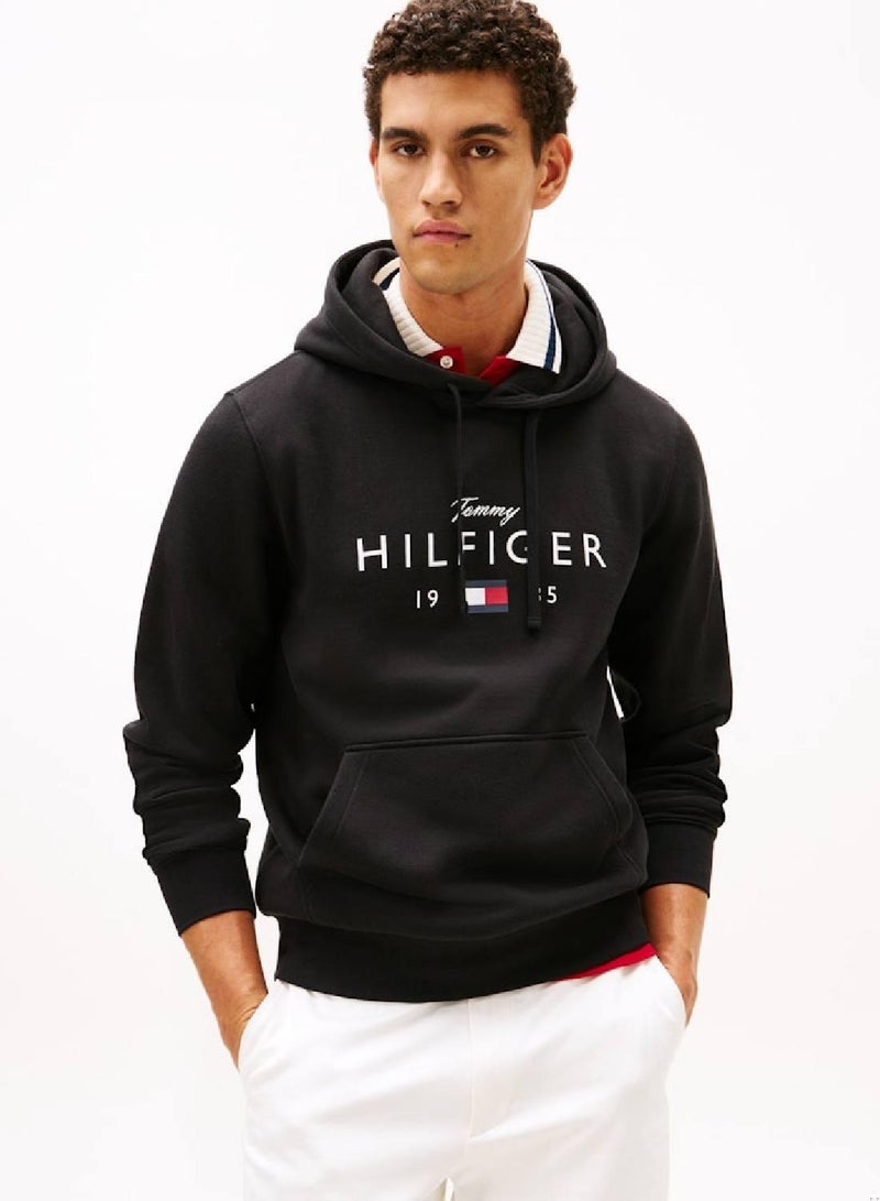 TOMMY HILFIGER Logo Graphic Flex Fleece Hoody - Image 1