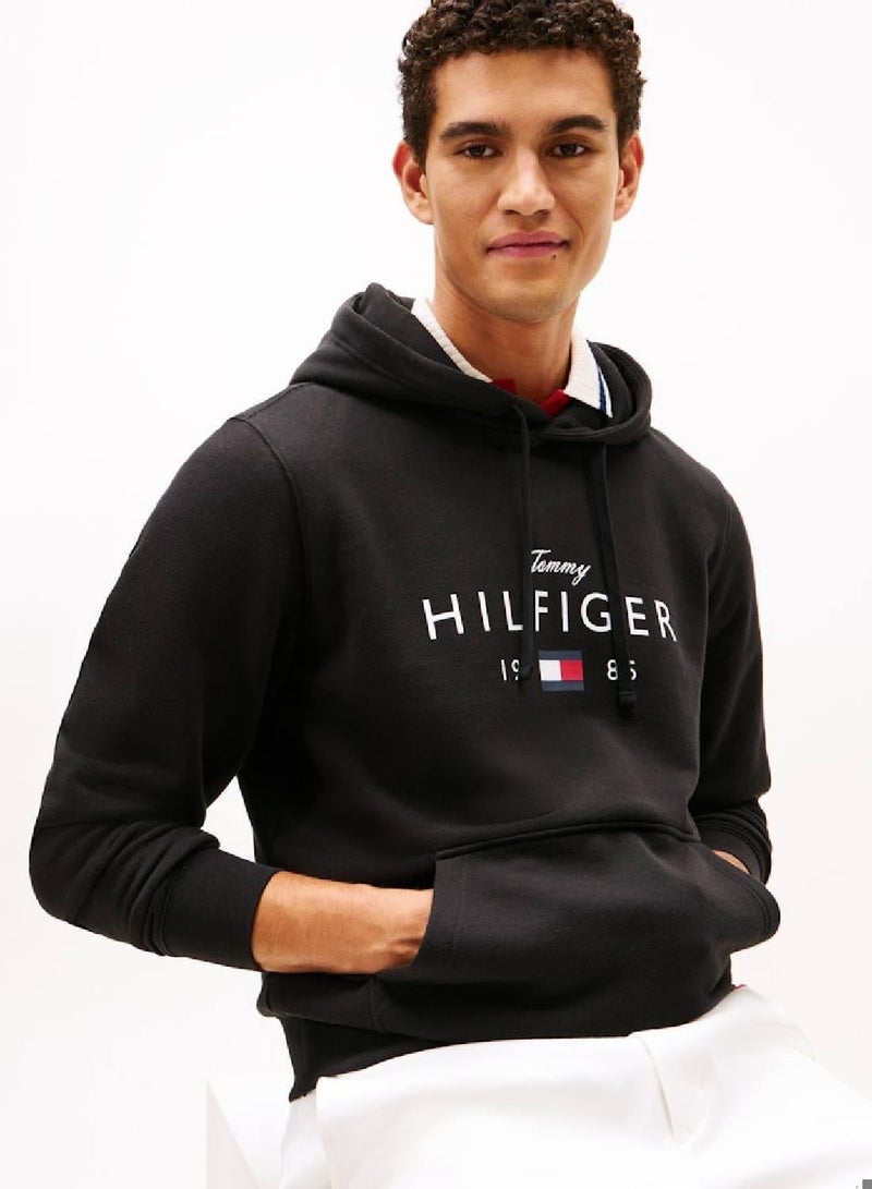TOMMY HILFIGER Logo Graphic Flex Fleece Hoody - Image 1