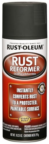 RUST-OLEUM رش طلاء رست-أوليوم 248658 لإيقاف الصدأ، 10.25 أونصة، أسود غير لامع - Image 5