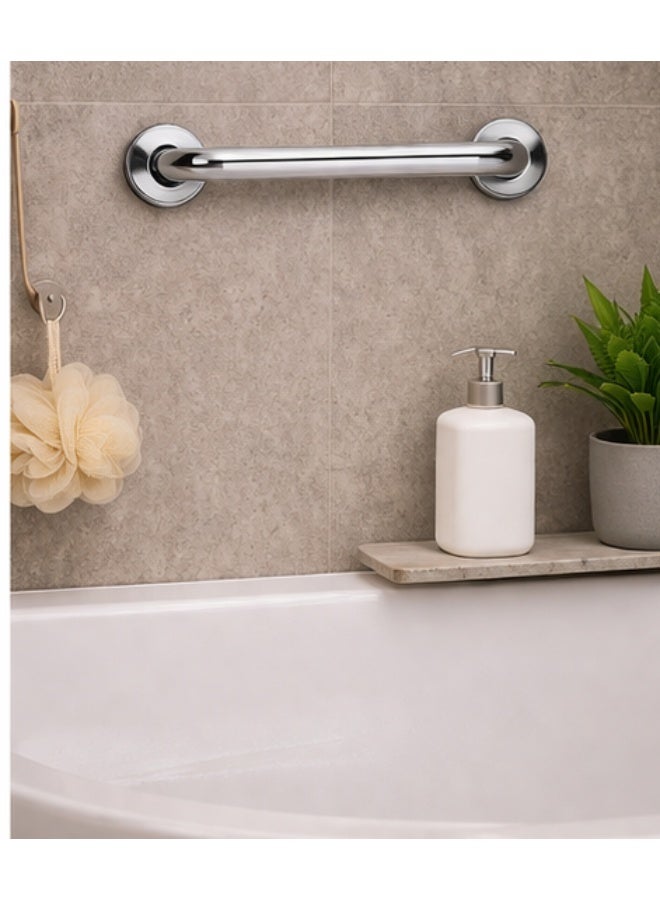 Chrome Bathroom Grab Bars – Stainless Steel Shower Grab Rail, Non-Slip Safety Handle for Elderly & Handicap, Wall Mounted Bathtub Support Bar Heavy Duty - Image 4