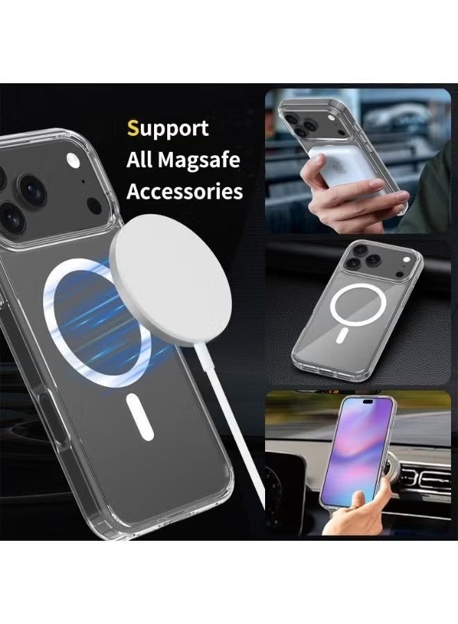iPhone 17 Pro Case Cover Clear Magsafe Non-Yellowing Case iPhone 17 Pro Bumper Drop Protection Scratch-Resistant Cover For iPhone 17 Pro Cover 6.3-inch - Image 3