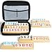 ELONGDI Rummy Cube 6 Player Large Numbers Edition 160 Rummy Tiles with 6 Wooden Racks Portable Case Storage Bag Classic Board Game for Family Adults Kids - Image 2