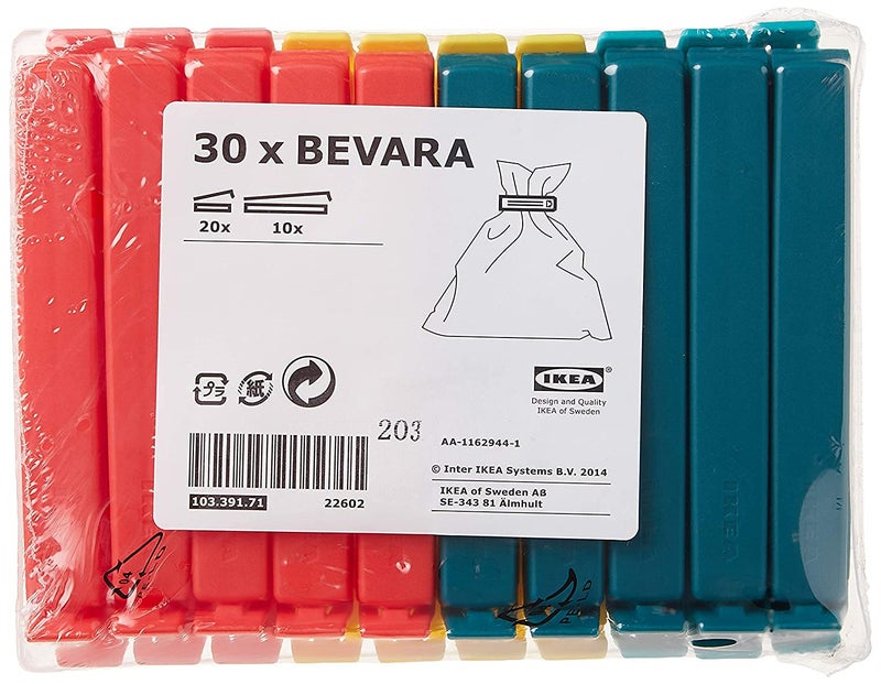 IKEA Bevara Sealing Clip, 30 Piece - Assorted Sizes - Image 2