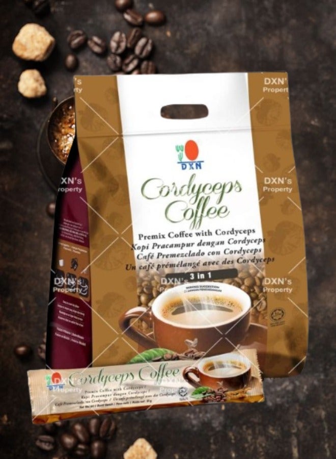 DXN 2 Pieces Cordyceps Coffee 3 in 1 20 sachets x 30gram  - Image 2