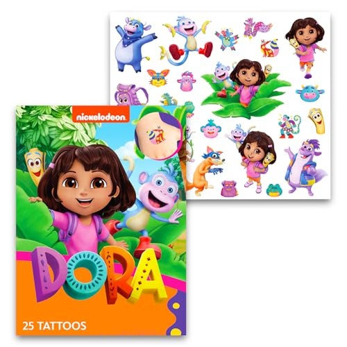 Dora the Explorer Temporary Tattoos Set ~ 75 Dora Tattoos Party Favors for Kids Girls Boys - Image 4