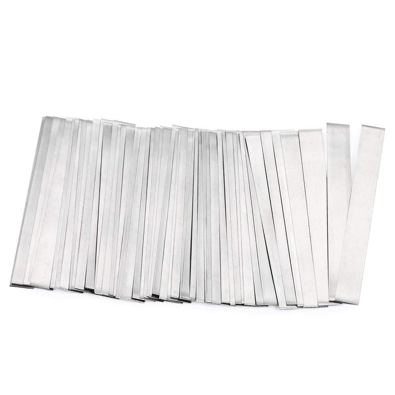 Shonan.Systems SHONAN Pure Nickel Strip 996 Nickel 2 Inches Nickel Strips 015x6x50mm Soldering Tabs for High Capacity 18650 Lithium Battery Pack LiPo NiMh and NiCd Battery Pack and Spot Welding 50 Pcs - Image 2