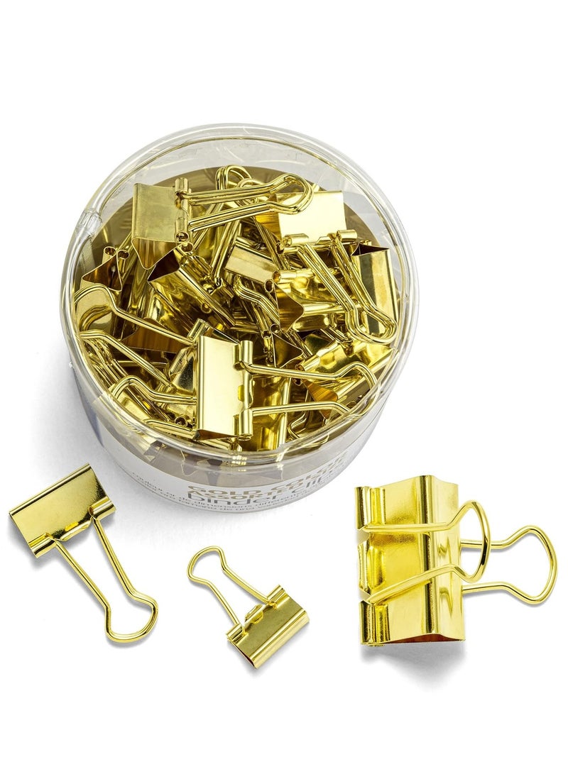 Terabyte 24-Piece Binder Clip 51mm Size GOLD - Image 1