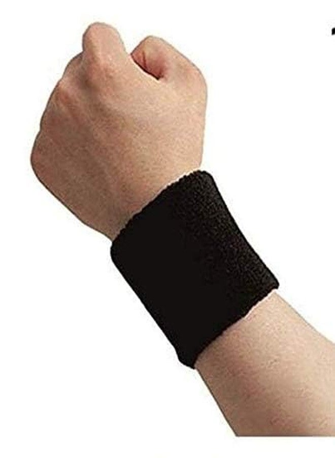 STEFFER Cotton Wrist Band for Men & Women 3 Inch - Wrist Sweat Band for Badminton Football, Basketball, Running & Athletic Sports, Sweat Absorbent Wrist Bands - Image 2