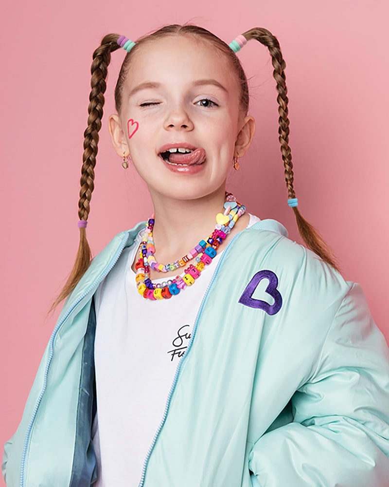 Jollybows 300pcs Baby Hair Ties Girls Elastic Hair Accessories Small Nylon Hair Bands for Toddler Infant Ponytail Holders 1" Mini Kids Hairband - Light Colors Set - Image 5