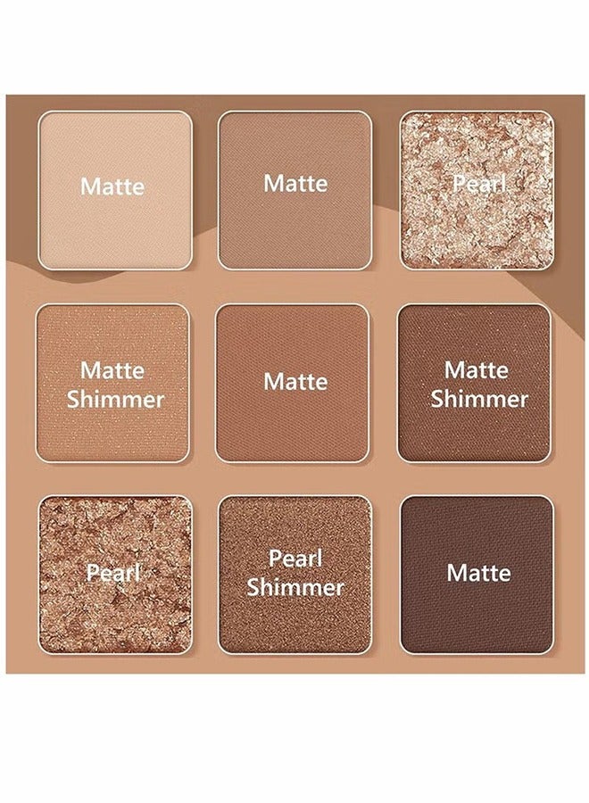 msmeeshu Eyeshadow Palette Chocolates 9 Colours Contour Palette Brown Eyeshadow Make Up Palettes Long Lasting Shimmer Matte Highly Pigmented Natural Look Travel Size Eye Shadows Palette For Women Girls - Image 2