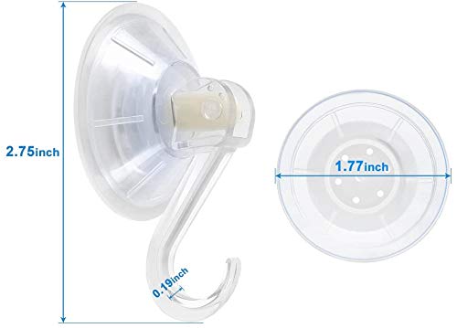 KRISMYA Clear Plastic Suction Cup Hooks, 6 Pack Ultra Heavy Duty Power Lock Vacuum Traceless Smooth Waterproof Oil-Proof Wall Shower Kitchen Window Bathroom Holder - Image 2