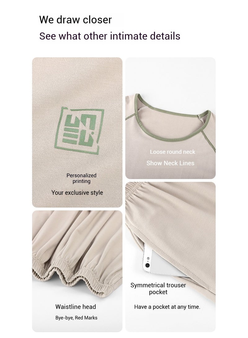Men's Cotton-Modal Short-Sleeve Pajama Set sleepwear  | Lightweight & Breathable Sleepwear | Cool & Comfortable Homewear for Indoor Relaxation  - Image 5