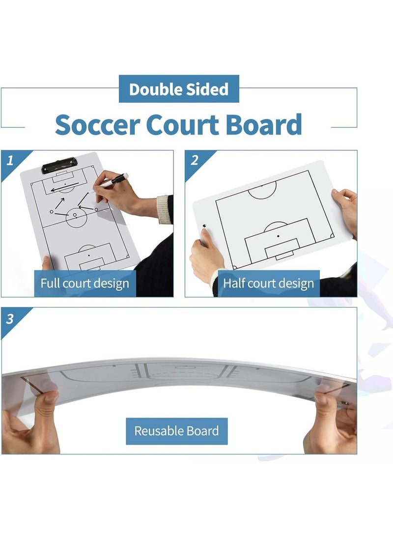 Bukela Whiteboard, Erasable Soccer Whiteboard, Double-Sided Whiteboard, Suitable For Soccer Training, Comes With Markers - Image 3
