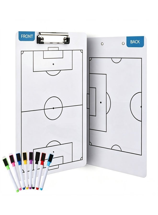 Bukela Whiteboard, Erasable Soccer Whiteboard, Double-Sided Whiteboard, Suitable For Soccer Training, Comes With Markers - Image 1
