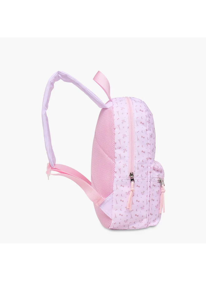 Disney Girls Marie Print School Backpack with Adjustable Shoulder Straps - 31x24x10 cms