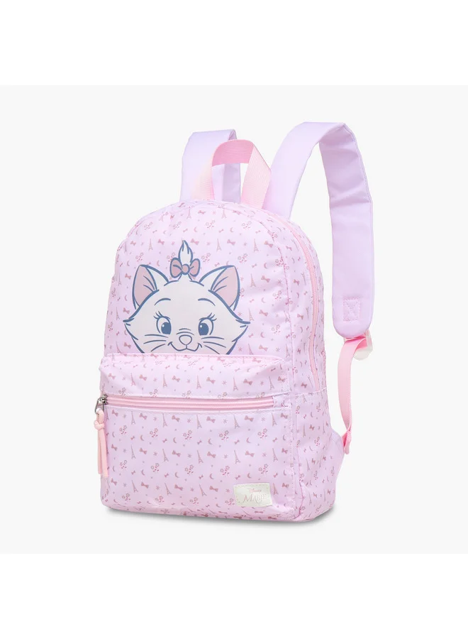 Disney Girls Marie Print School Backpack with Adjustable Shoulder Straps - 31x24x10 cms