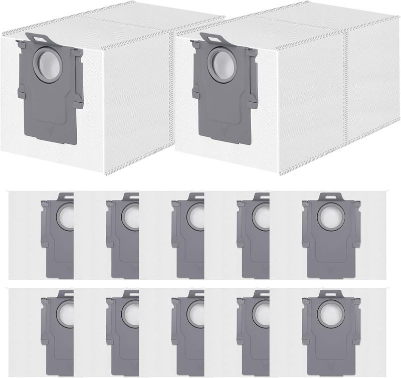 Spofan 12 Pack Dust Bag for Roborock Q Revo/QV 35S/35A/Qrevo S5V/Saros 10R/Qrevo Edge S5A/Qrevo Curv/Qrevo S/Pro/Master/Plus/S8 MaxV Ultra Vacuum Cleaner, 3 L Large Capacity Disposable Bags Replacement - Image 1