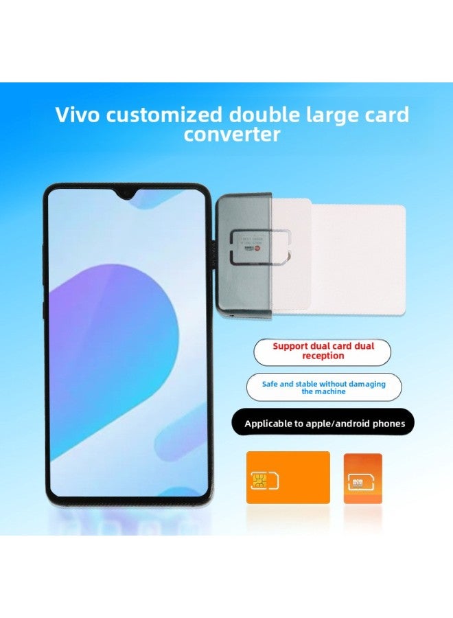 Dual-Card Dual-Standby Mobile Phone External Card Slot Phone Card Inserter SIM External Android Quick Card Replacement Hot Plug Expansion Card-Color:Vc Model Dual Large Card