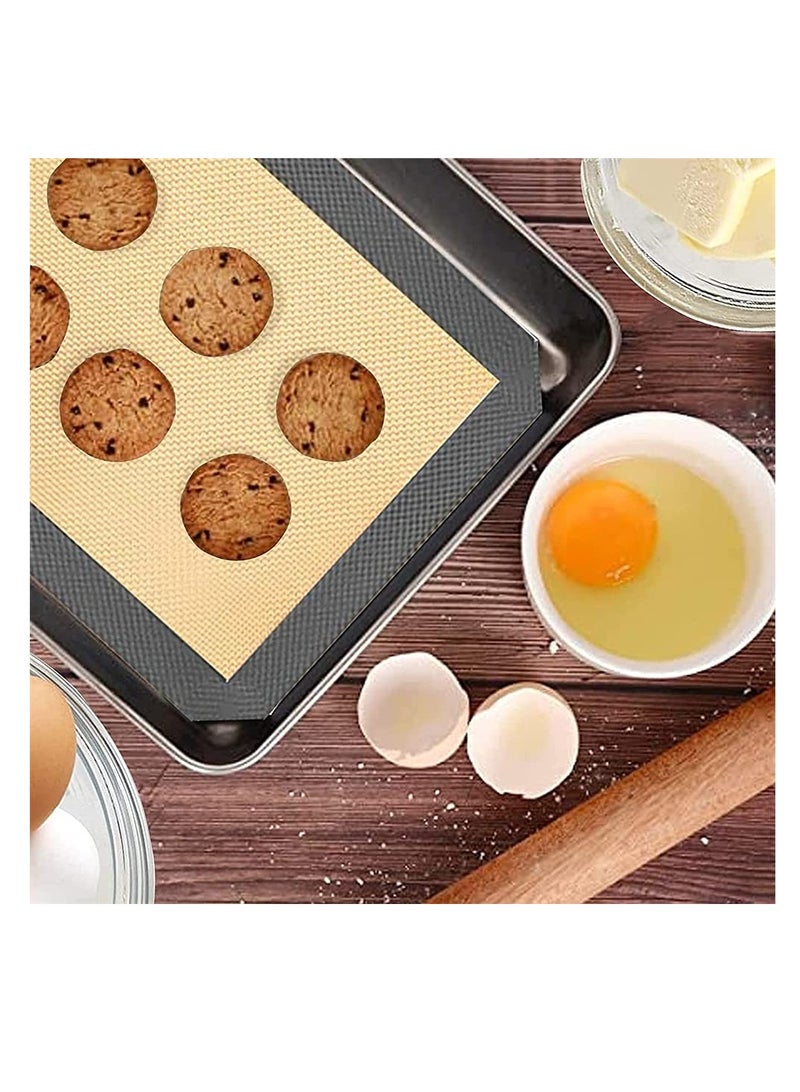 Zikra Nonstick Silicone Baking Mat Sets Reusable Sheet for Making Cookies Bread and Pastry Kitchen Food Bakeware High Temperature Oven Set of 3 - Image 4