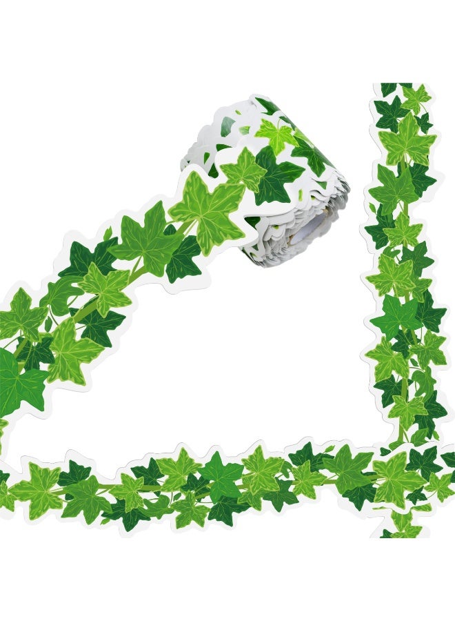 60 Feet Bulletin Board Borders, Straight Rolled Border Trim with Tropical Leaves Patterns for School, Classroom Offices - Image 1