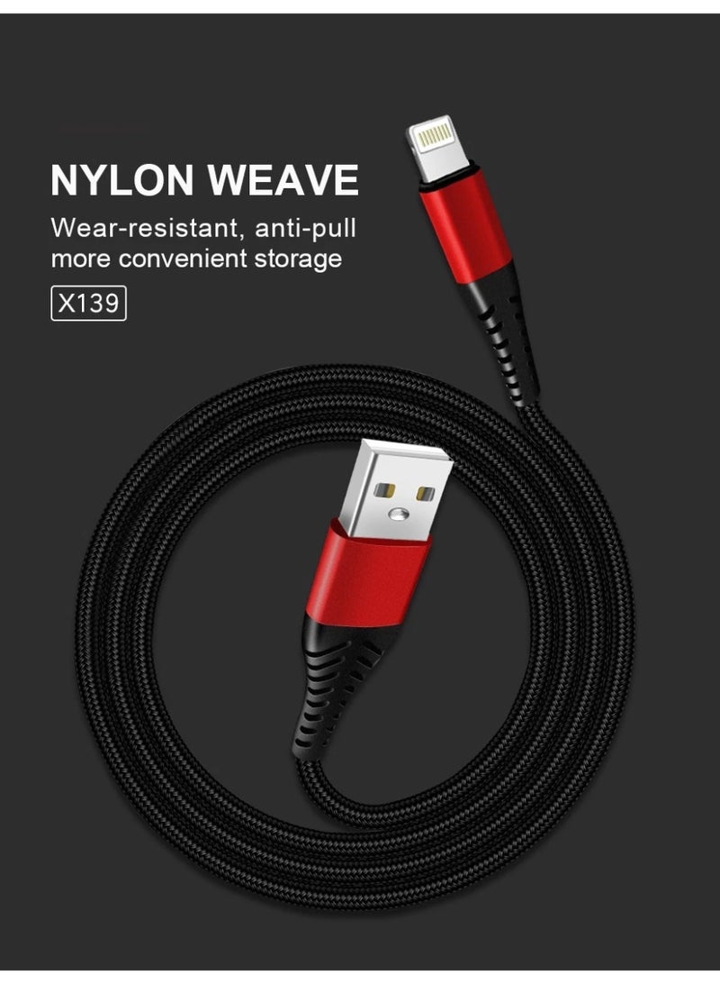 WUW 2 Pcs 2.4A 12W USB to USB-C Fast Charging and Data Transfer/Sync Cable for USB-C Smartphones, iPad & Tablet, Macbook & Laptop, Mobile Accessories, Electronics & Digital Devices, Red & Gold - Image 3