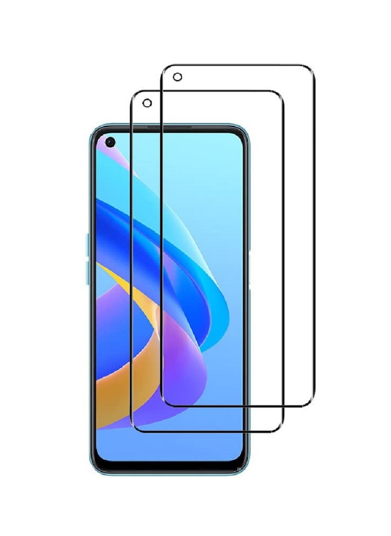 Super 2 Pieces  Tempered Glass Screen Protector Clear Designed For Oppo A76 Full Screen Coverage And Bubble Free - Image 1