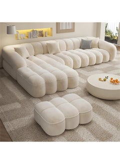 Comfynest Fabric Overstuffed Multifunctional Sofa Set – Multiple Options Available (L Shape With Ottoman, Right) with Matching FootRest  - Image 1