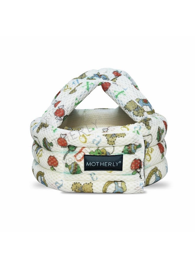 موذرلي خوذة أمان للأطفال مبطنة وجيدة التهوية من Motherly لحماية خالية من الصدمات، واقي رأس الطفل، قبعة/خوذة للأطفال الصغار، معدات أمان مع حزام ذقن قابل للتعديل وتهوية (الأبجدية) - Image 2