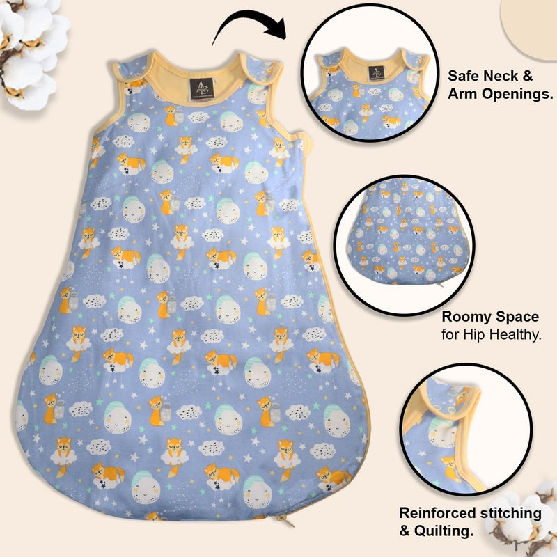 Adhigams New Born Baby Cosmic Night Stylish Cotton Sleeping Bag for Baby boy and Girl | For 0 to 12 Months (Pack of 1) - Image 3
