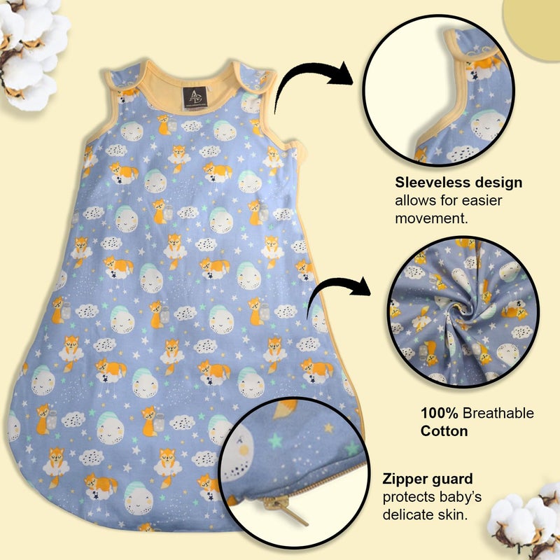 Adhigams New Born Baby Cosmic Night Stylish Cotton Sleeping Bag for Baby boy and Girl | For 0 to 12 Months (Pack of 1) - Image 4