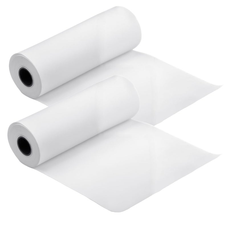 Vakly Headrest Exam Table Paper - 8''x225â€™ [2 Pack] Disposable White Smooth Medical Barrier Cover Roll â€“ 8 inch Paper Rolls for Spas, Daycares, Doctors, Chiropractors, Examination, Massage Tables - Image 1