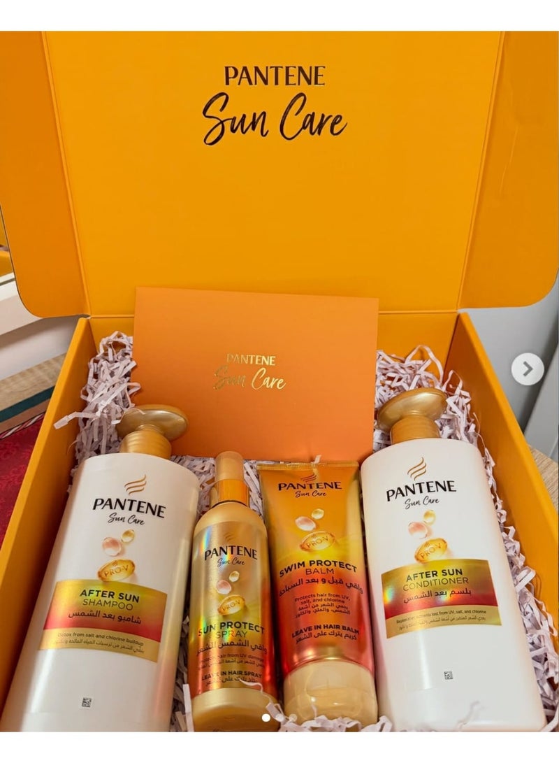 Pantene Sun Care Pro-V Hair Set (4 Pieces) – After Sun Shampoo 500ml, After Sun Conditioner 500ml, Swim Protect Balm & Sun Protect Spray - Image 4