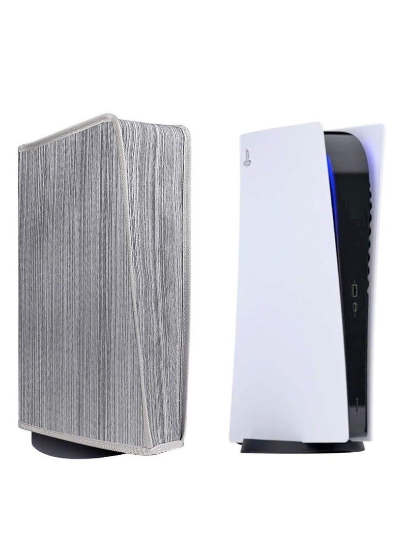 Y&D غطاء غبار ناعم وسميك لجهاز بلاي ستيشن 5 الإصدار الرقمي والإصدار العادي، غلاف مضاد للخدش مقاوم للماء، منفذ كابل سهل الوصول (رمادي) - Image 1