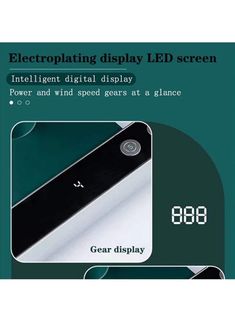 Arabest - Portable Desk Fan, USB Rechargeable Battery Powered Fan, Four Speeds, 24 Hours Battery Life, LED Display, Less Noise, 4000mAh Battery for Home, Office, Dorm, Desk Desk Fan - Image 1