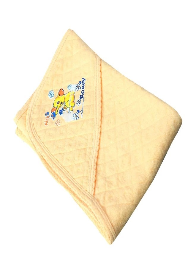 Dikary Baby Towel New Born Baby Clothes | Cotton | Hooded | Wrapper | Bath Robe | Carrying | Gift Combo | Infants Boys & Girls (0-6 Months) (Yellow) - Image 3