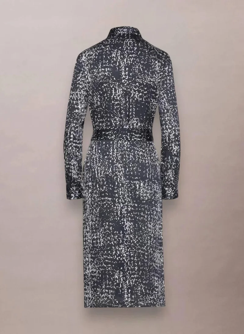 CALVIN KLEIN Printed Satin Shirt Dress