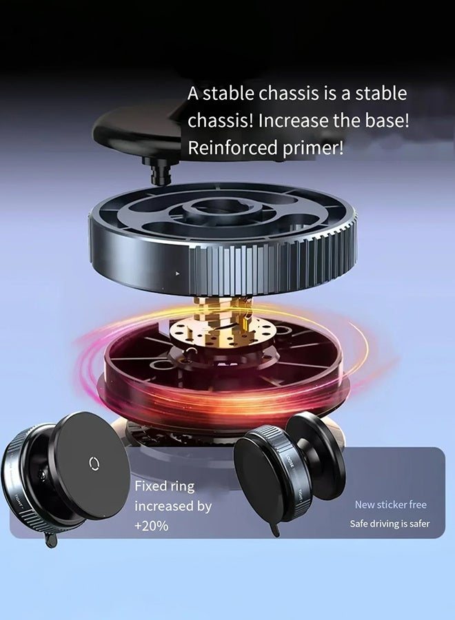 360 Adjustable Vacuum Suction Cup Magnetic Car Phone Holder, Compatible with Mag-Safe car mount, HandsFree magnetic phone holder in car for iPhone 16 Pro Max Plus 15 14 13 12, for samsung - Image 5