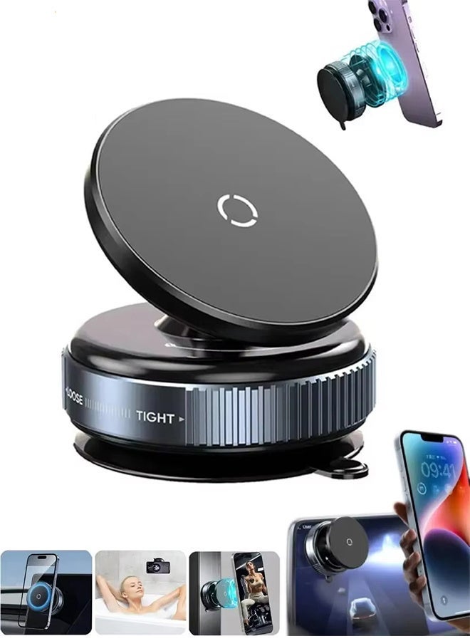 360° Rotation Magnetic Car Phone Mount with Vacuum Suction – Universal Holder, Charging Support, Easy Installation - Image 2