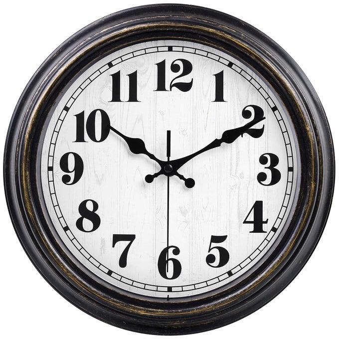 18 INCHES RETRO WALL CLOCK SILENT NON TICKING BATTERY OPERATED MOVEMENT HOMEWALL DECOR EASY TO READ DECORATE BEDROOMLIVING ROOMOFFICE