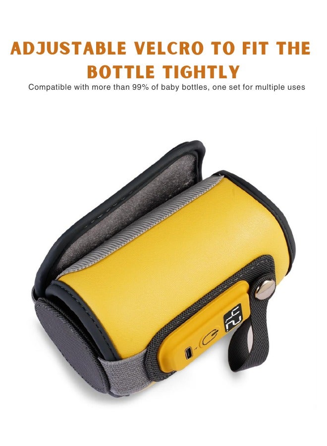 turtees Portable Bottle Warmer for Travel - 38-50℃ Adjustable - Mini Baby Bottle Heater for Breastmilk Powder Milk Water, Fast Night Feeding Milk Warmer for Newborn - Image 3
