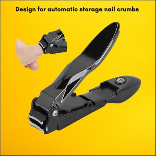 TRITON Professional Stainless Steel Toenail/Fingernail Clipper, Nail Nipper Set for Thick Nails for Men, Women and Kids, Black - Image 4