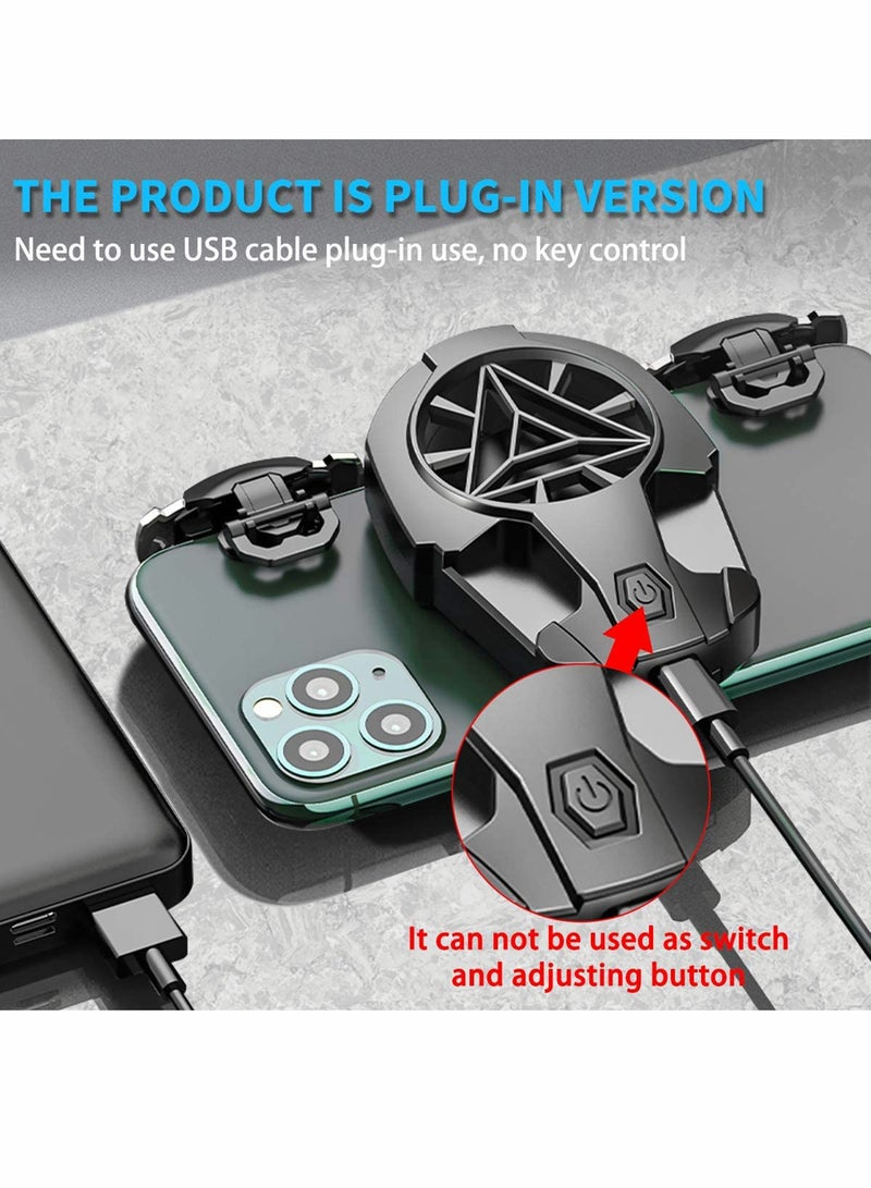 SYOSI PUBG Mobile Controller, PUBG Game Fan Controller Gaming Trigger with Phone Cooling Fan the Best Shooting Partner Phone Game Controller Gamepad Joystick with Radiator for Call of Duty - Image 5