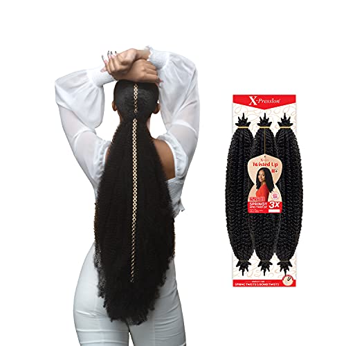 x-pression Outre Crochet Braids X-Pression Twisted Up 3X Springy Afro Twist 24" (1-pack, 2T1B/350) - Image 2