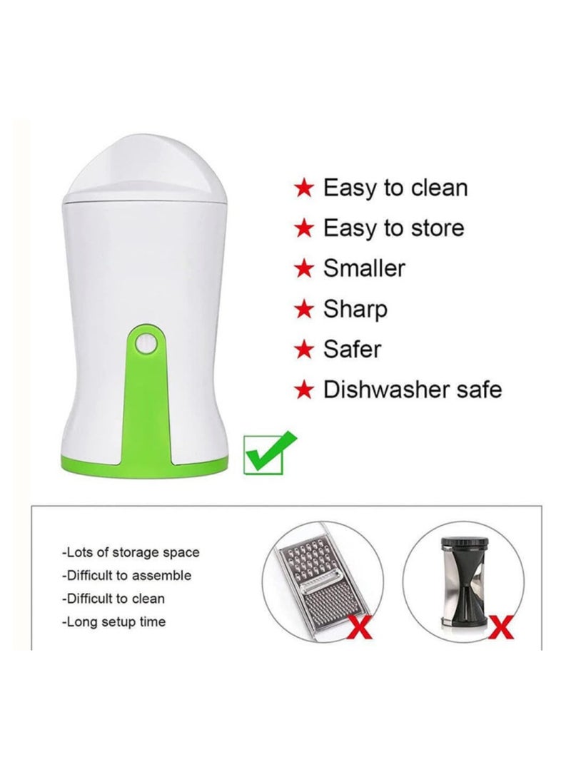 Spiral Funnel Vegetable Grater Abs Stainless Steel Handheld Spiralizer Fruit Zucchini Maker Grater Slicer Cutters Carrot Cucumber Chopper Kitchen Gadget Vegetable Spiral Blade Cutter