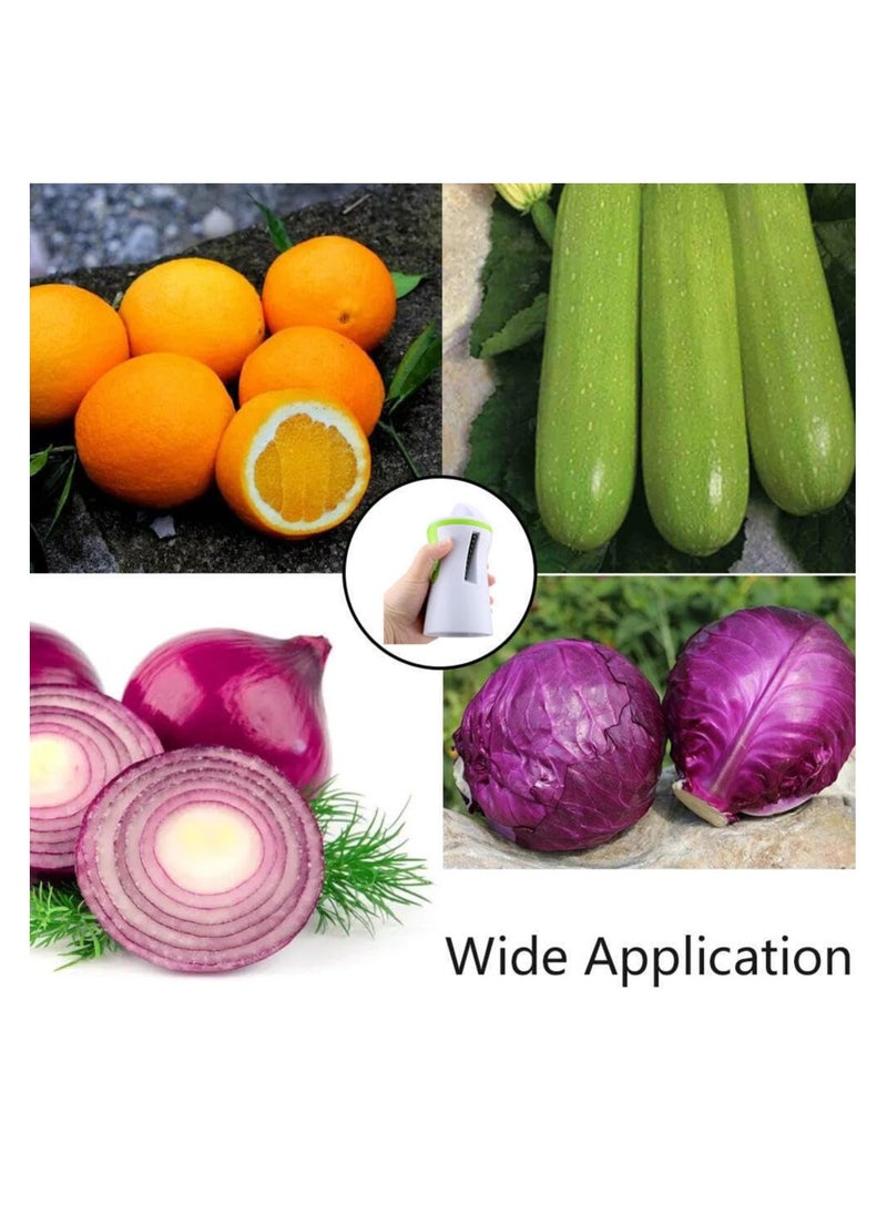 Spiral Funnel Vegetable Grater Abs Stainless Steel Handheld Spiralizer Fruit Zucchini Maker Grater Slicer Cutters Carrot Cucumber Chopper Kitchen Gadget Vegetable Spiral Blade Cutter