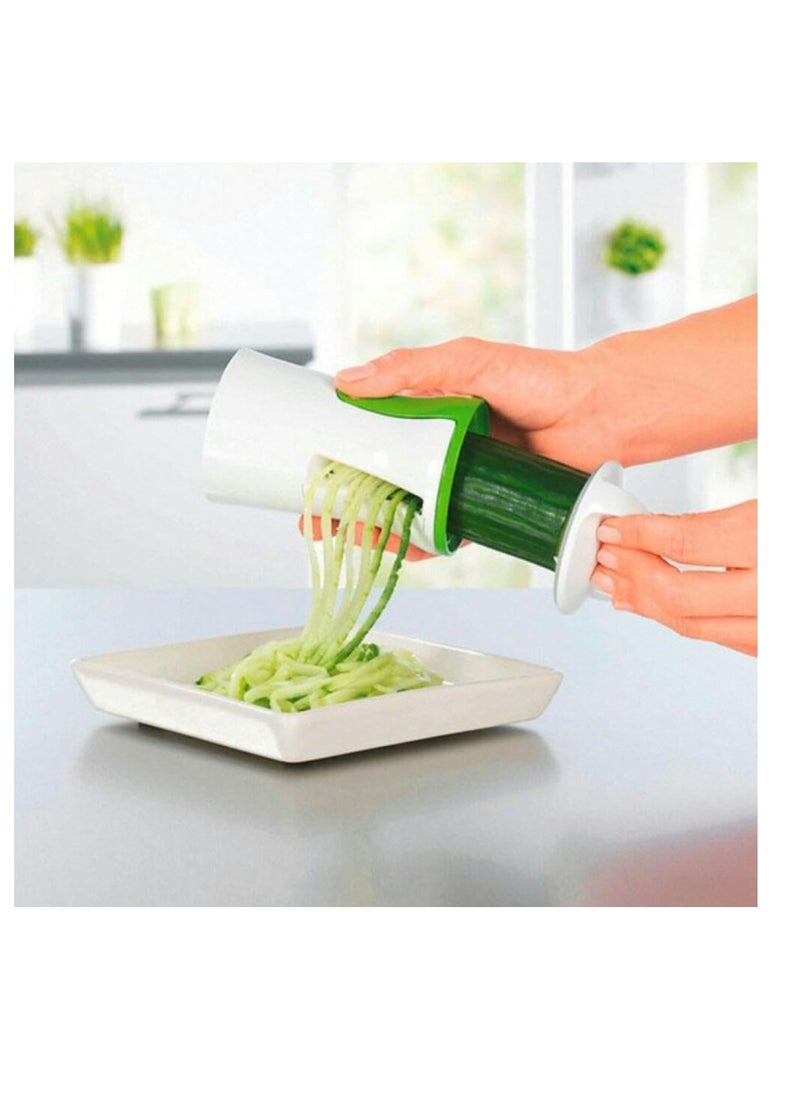 Spiral Funnel Vegetable Grater Abs Stainless Steel Handheld Spiralizer Fruit Zucchini Maker Grater Slicer Cutters Carrot Cucumber Chopper Kitchen Gadget Vegetable Spiral Blade Cutter