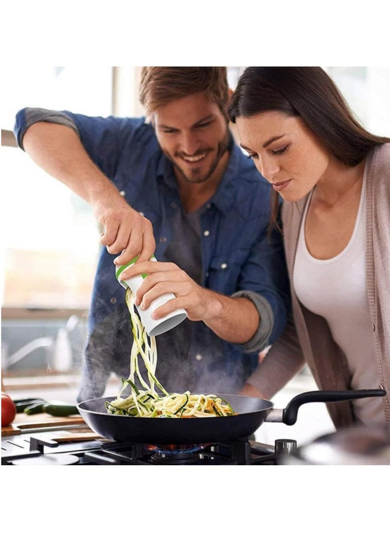 Spiral Funnel Vegetable Grater Abs Stainless Steel Handheld Spiralizer Fruit Zucchini Maker Grater Slicer Cutters Carrot Cucumber Chopper Kitchen Gadget Vegetable Spiral Blade Cutter