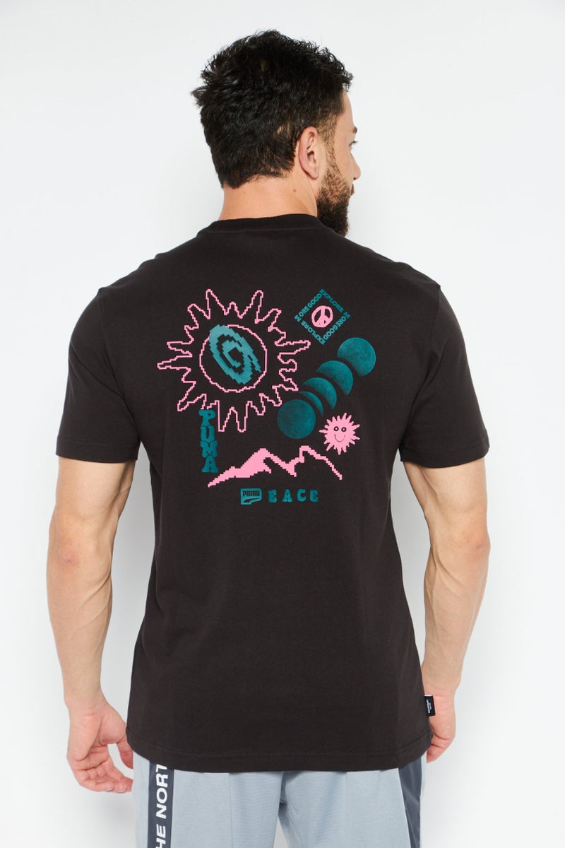 PUMA Men Sportswear Fit Short Sleeves Outdoor T-Shirt, Black - Image 4