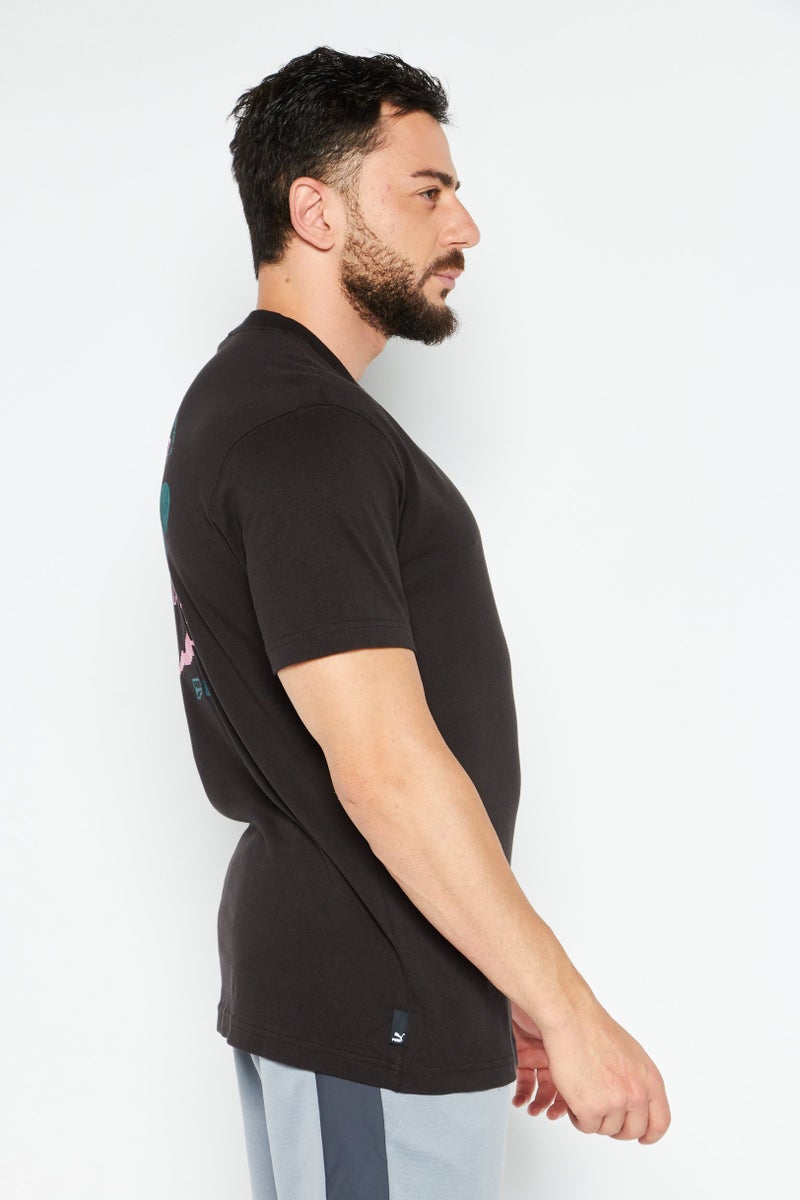 PUMA Men Sportswear Fit Short Sleeves Outdoor T-Shirt, Black - Image 2